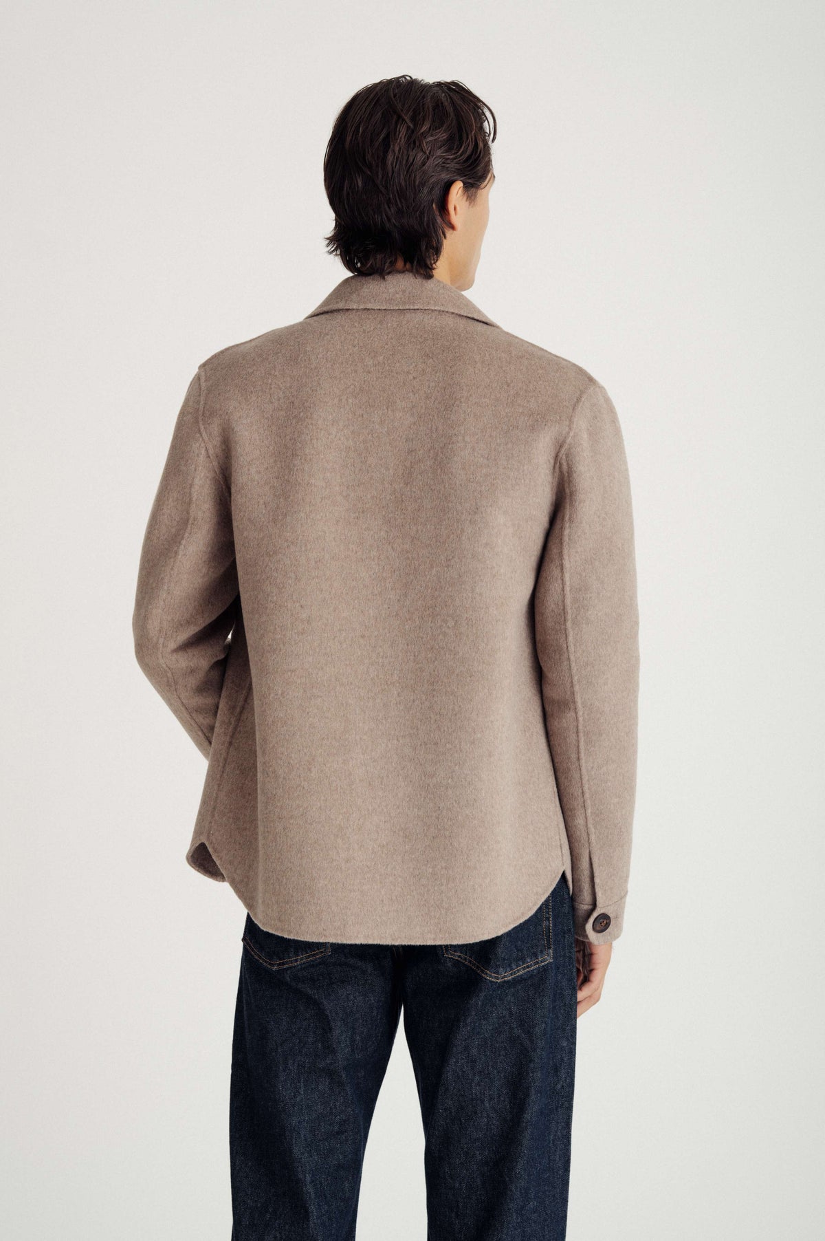 Davida man woven overshirt jacket Outerwear Sand