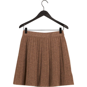 pleated mini skirt - Mink