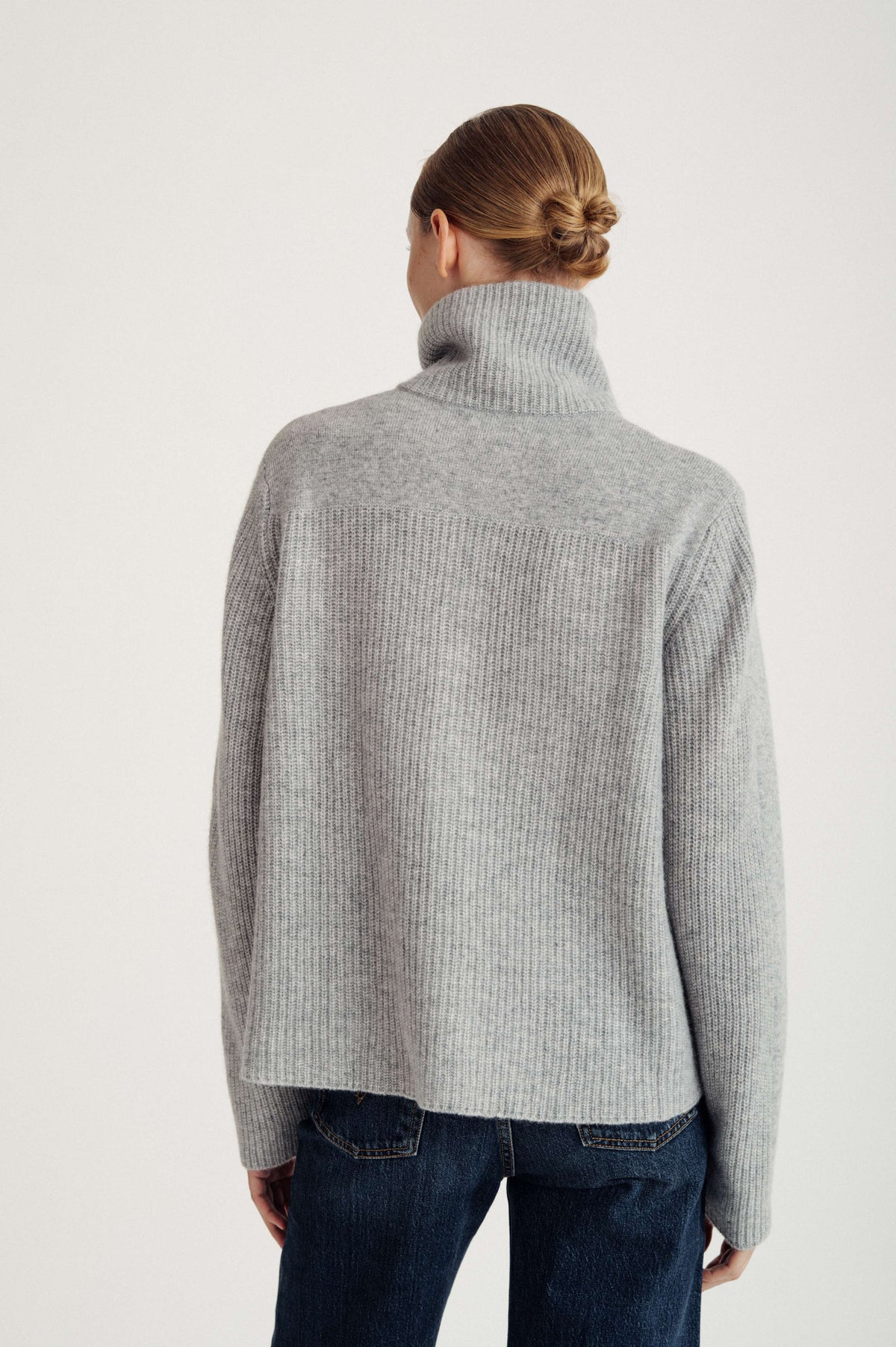 Davida pocket zip jacket Cardigans Light Grey