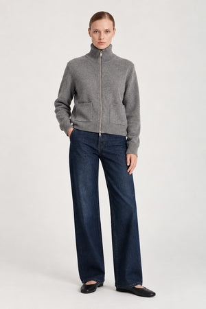 pocket zip jacket - Taupe