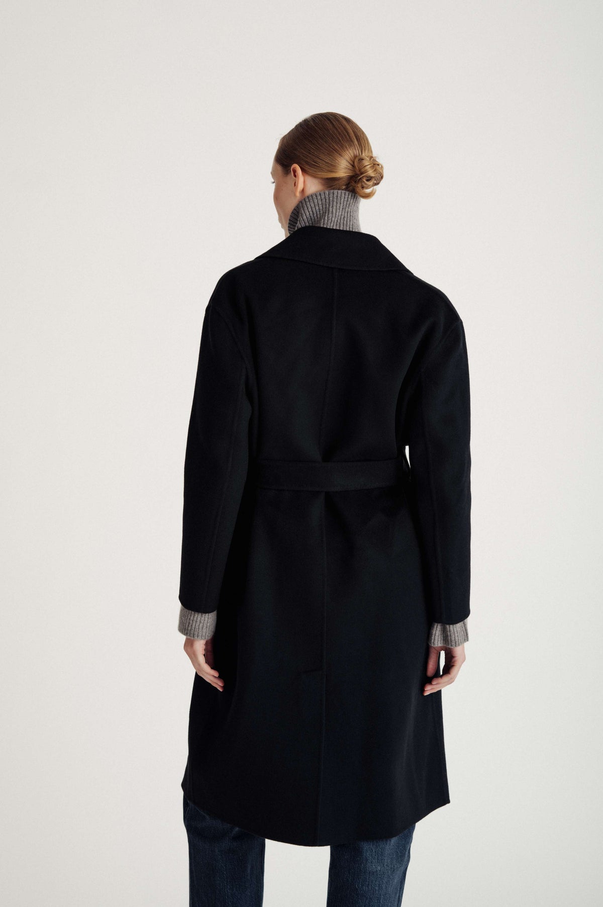 Davida woven coat Outerwear Black