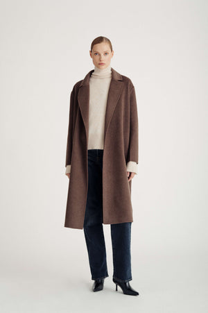 woven coat - Cacao