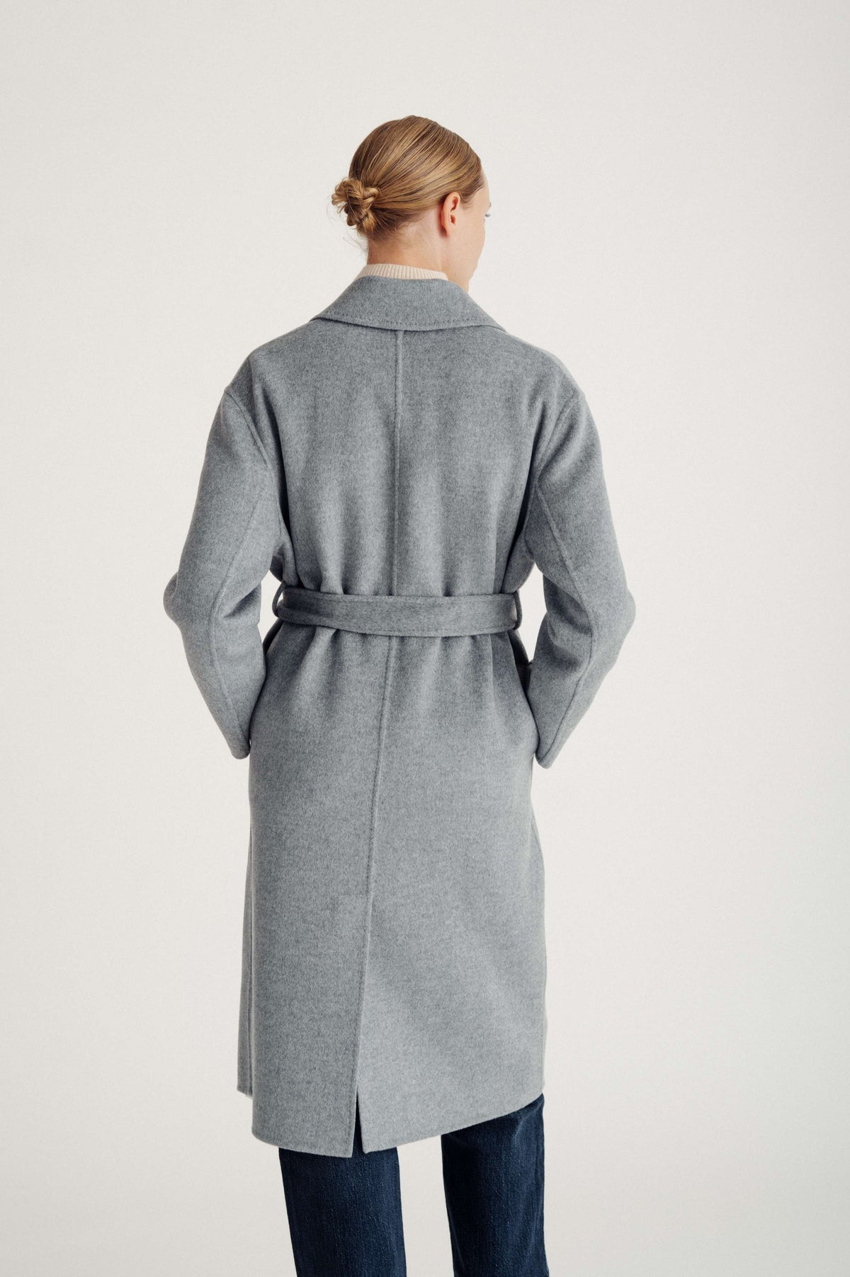Davida woven coat Outerwear Light Grey
