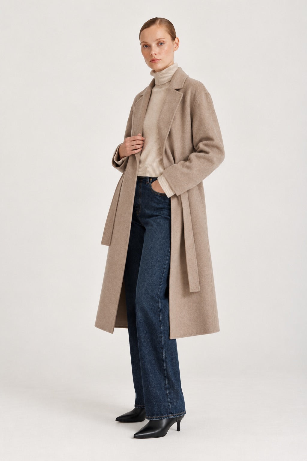 Davida woven coat Outerwear Sand