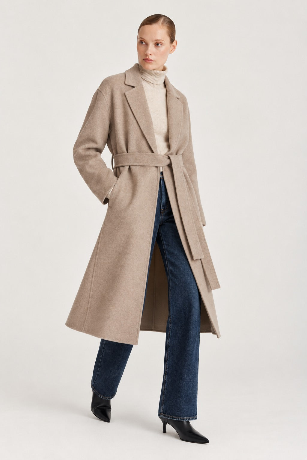 Davida woven coat Outerwear Sand
