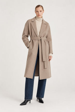 woven coat - Sand