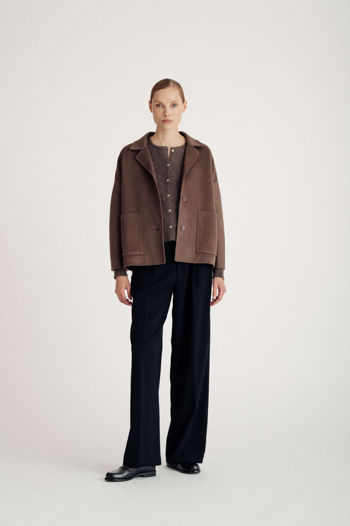 Davida woven jacket Outerwear Cacao