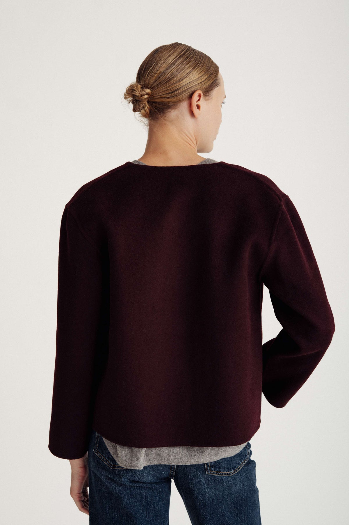 Davida woven kimono jacket Outerwear Dark Plum