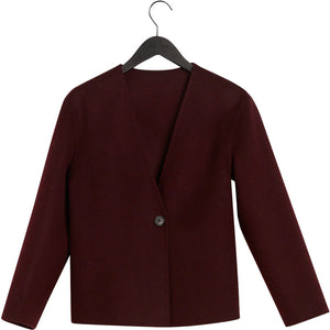 woven kimono jacket - Mulberry Red
