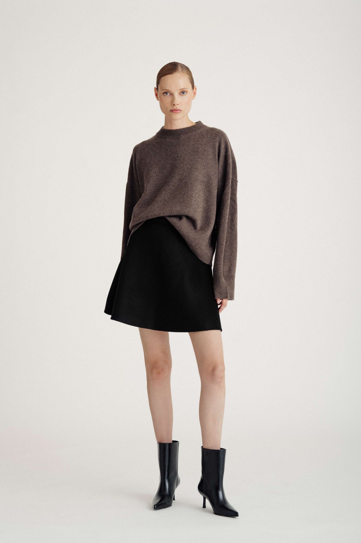 Davida woven wide mini skirt Skirts Black