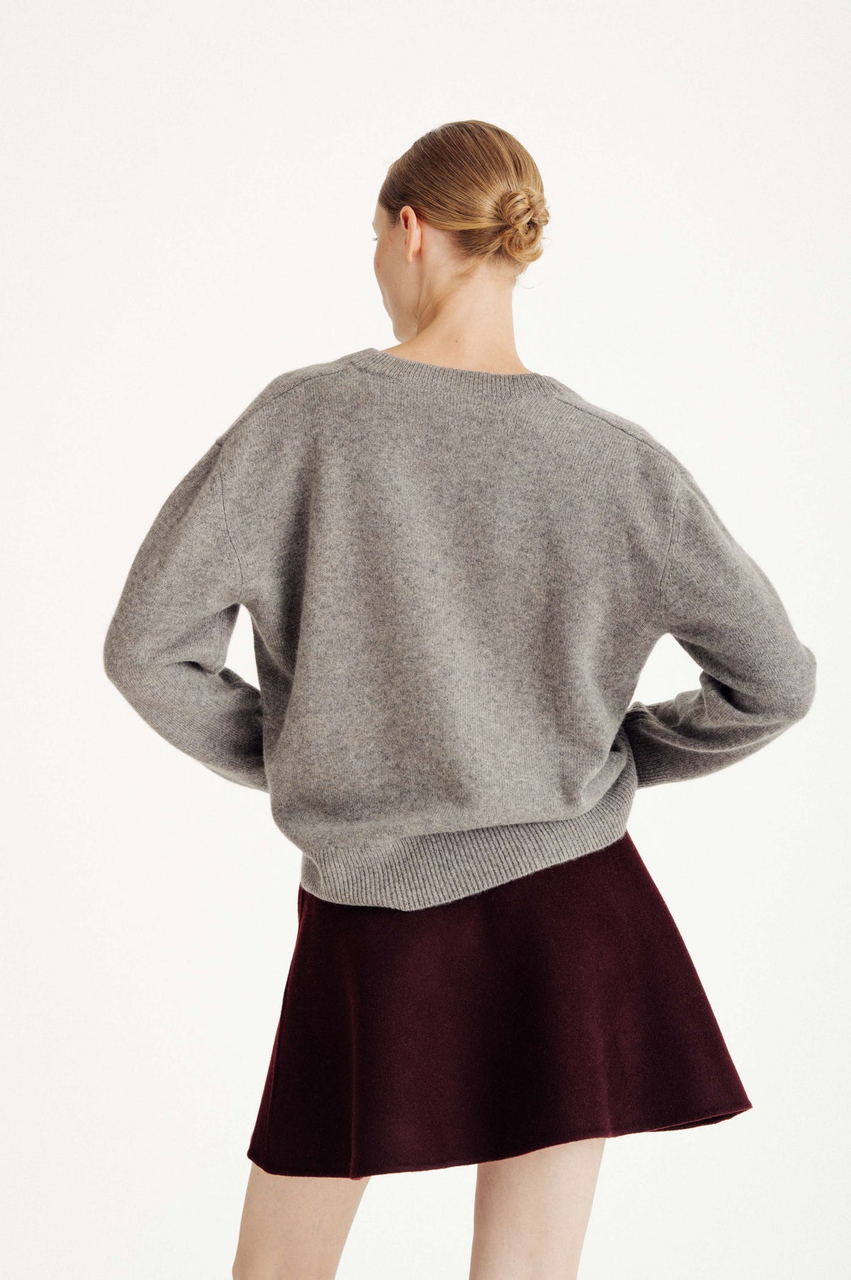Davida woven wide mini skirt Skirts Dark Plum