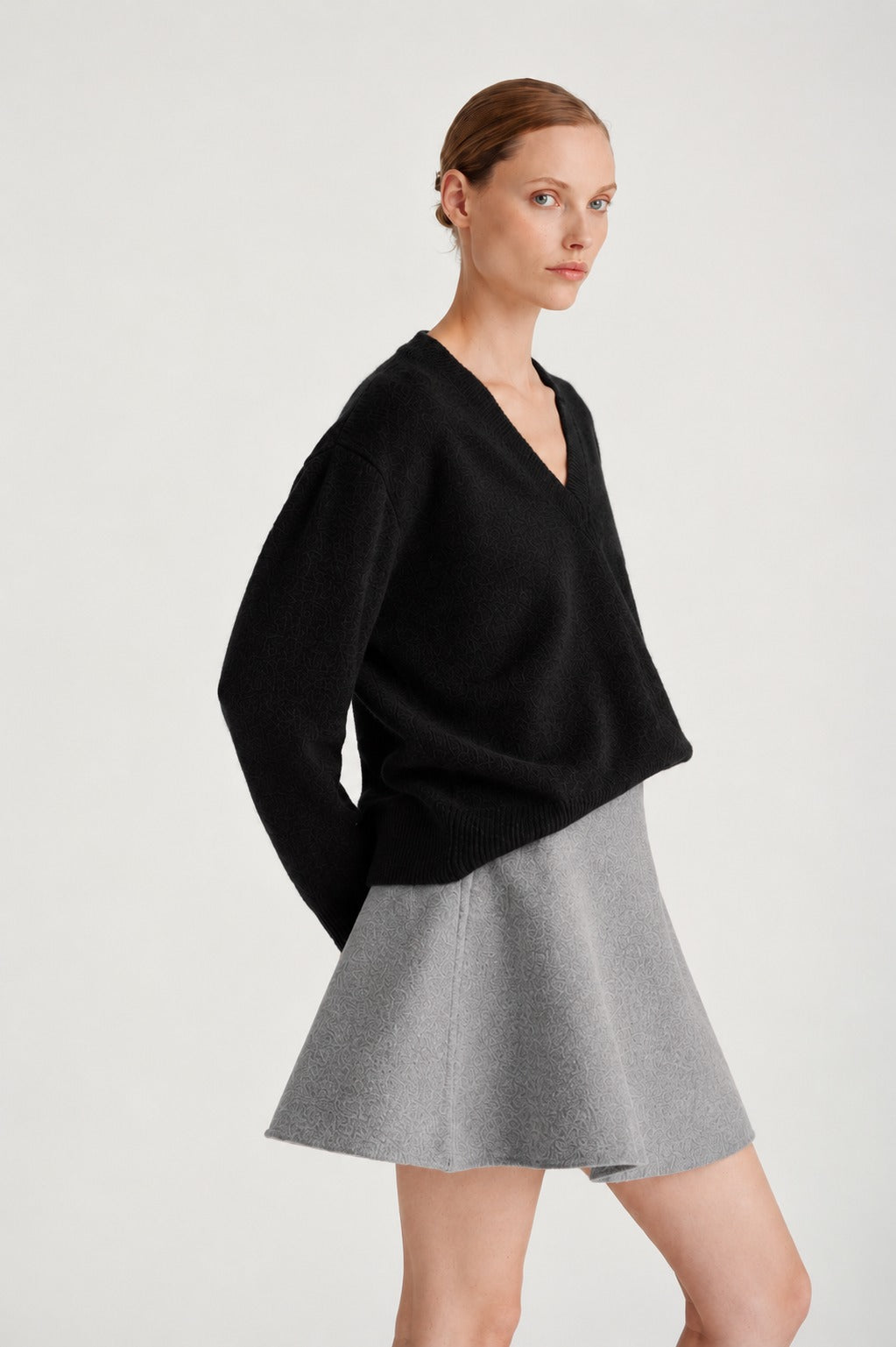 Davida woven wide mini skirt Skirts Light Grey